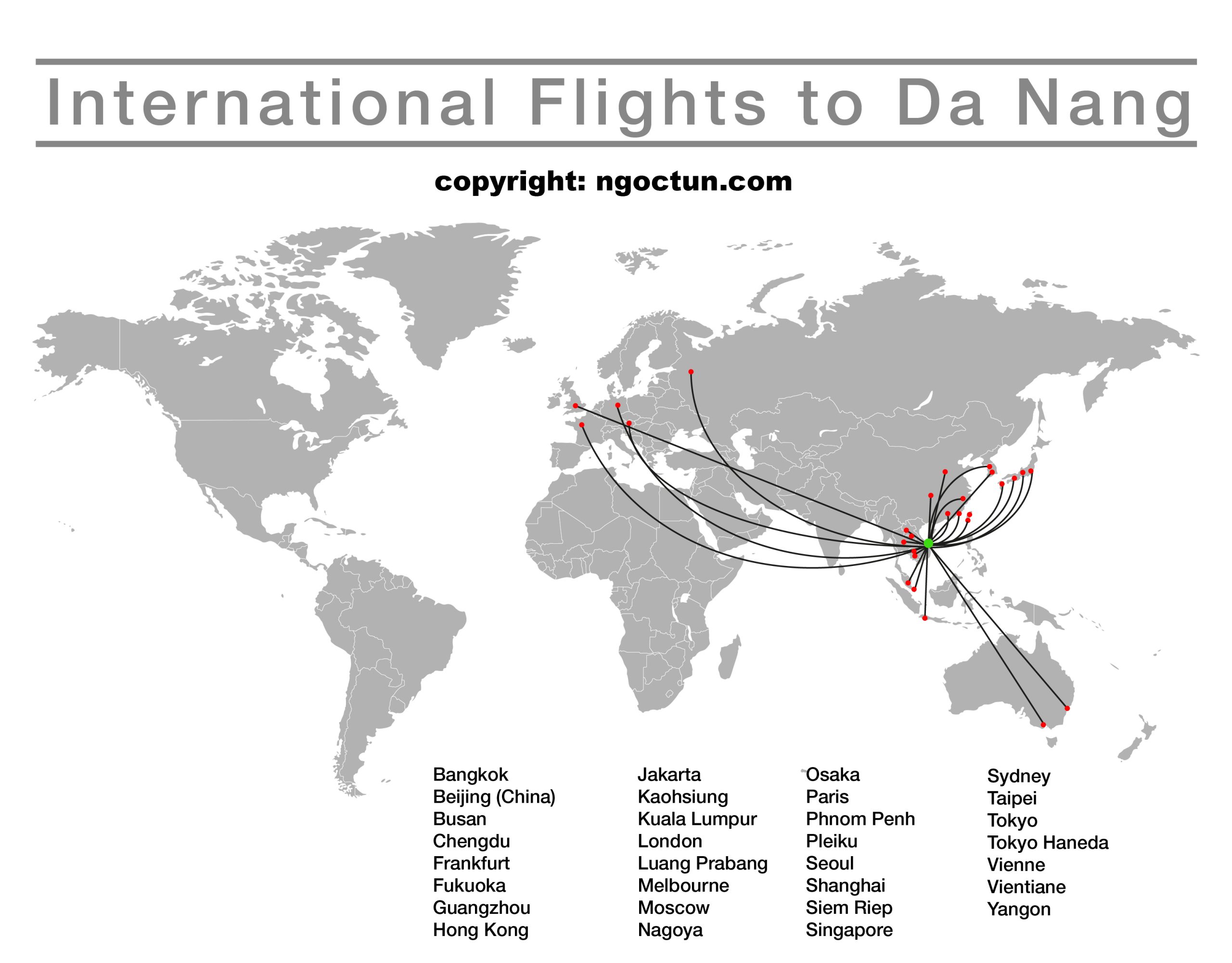 International Flights to Da Nang, Vietnam